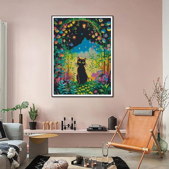 Black Cat Stamped Cross Stitch Kits - Image 3
