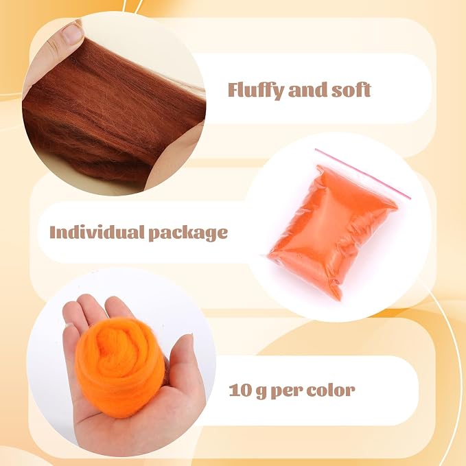 ZXIIXZ 100g Felting Wool Needle Felting Kit - Image 4