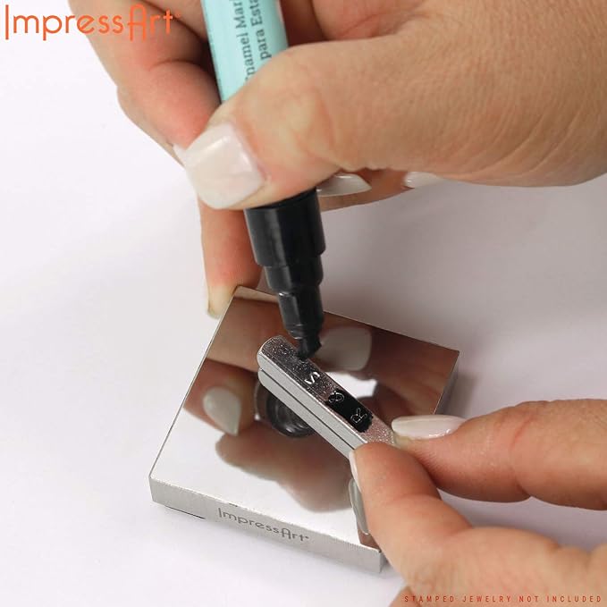 ImpressArt - Premium Metal Stamping Rectangle Blanks for Metal Stamping and Jewelry Making (24 Pack) (1 1/2" x 1/4" 3D Rectangle, Aluminum)