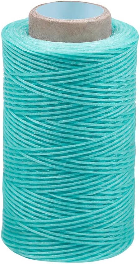 284 Yards Waxed Thread, 210D Heavy Duty Wax Upholstery Thread for Leather Sewing, 0.8mm Flat Waxed String for Bookbinding/Shoe Repairing/Leather Projects
