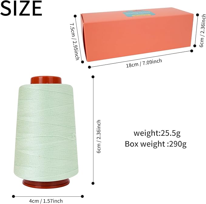 10 Pcs Sewing Thread, All Purpose Sewing Thread, 10 Spools Assorted Colors Each 800 Yards of Polyester Threads for Sewing Machine, Hand Stitching, Quilting, Serger (Green Color System)
