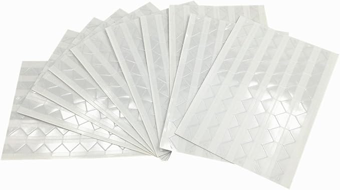 10 Sheet (1020-pack) Photo Corners Self Adhesive PVC Paper Photo Foto Corner Stickers for Scrapbooking Personal Journal (Clear)