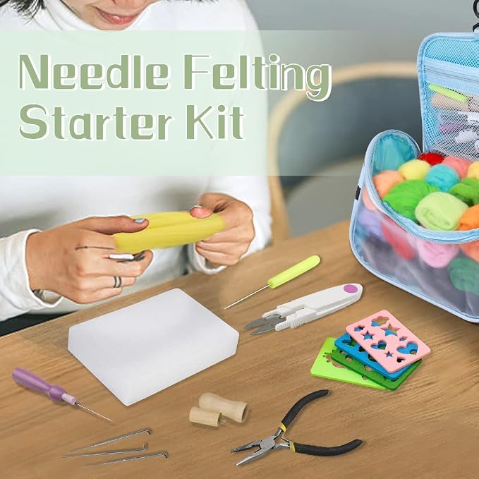 JUPEAN 228 Pcs Needle Felting Kit Wool Felting Tools - Image 7