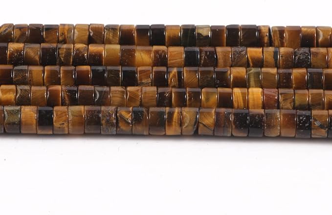 150Pcs 4×2mm Natural Yellow Tiger Eye Spacer Stone Beads - Image 7