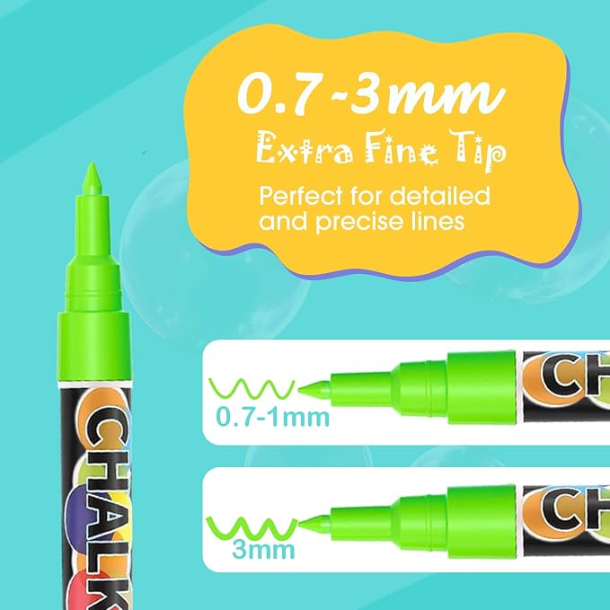 Extra Fine Tip Liquid Chalk Markers - Image 3