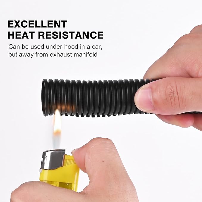10ft - 1/4 inch Flame Retardant Split Wire Loom Tubing - Flexible Wire Covers - Image 5