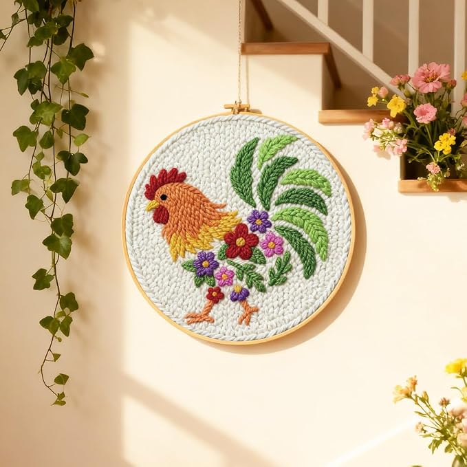 INFUNLY Rooster Punch Needle Embroidery Kits - Image 6
