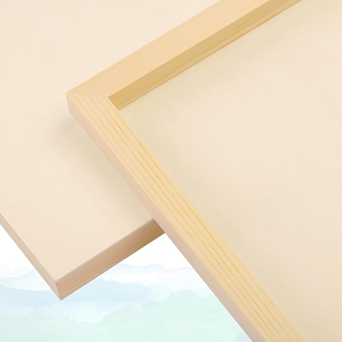 Aodaer 2 Pack Wood Panels 8 x 10 Inch Wooden Panels Canvas Unfinished Craft - Image 3