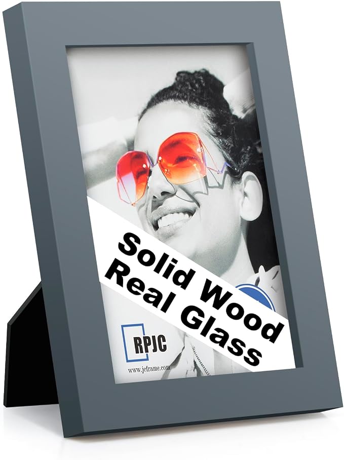 RPJC 5x7 Picture Frames Made of Solid Wood High Definition Glass by RPJC