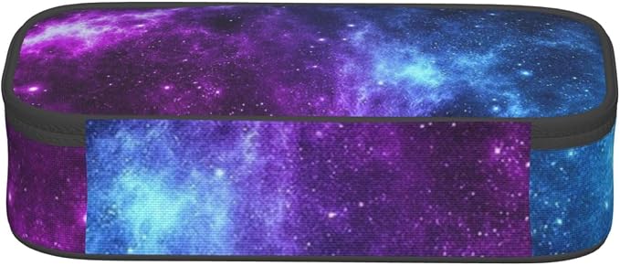 Blue Galaxy Star Purple Space Pencil Case Organizer Big Capacity Pencil Pouch - Image 3