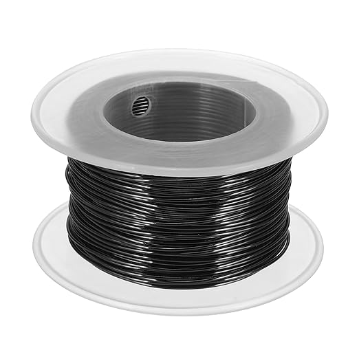 uxcell 20 Gauge / 0.8mm Anodized Aluminum Wire for Jewelry Craft Making, 102 Feet Bendable Flexible Wire for DIY Home Decor Gardening Sculpture, Black