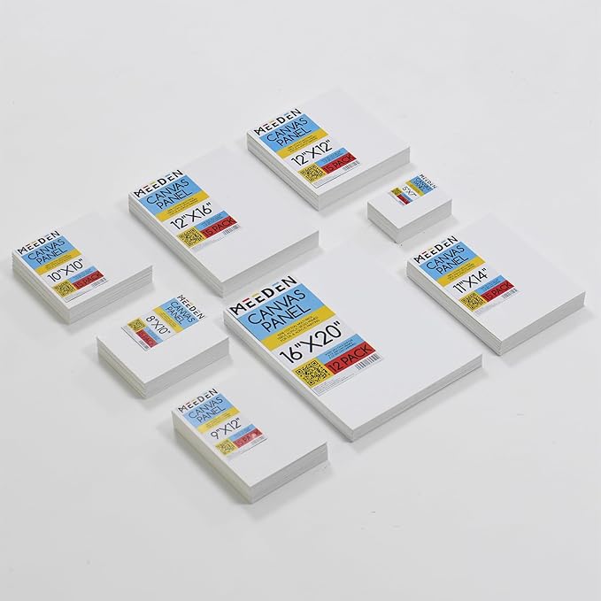 MEEDEN 12-Pack 100% Cotton Canvas Boards - Image 7