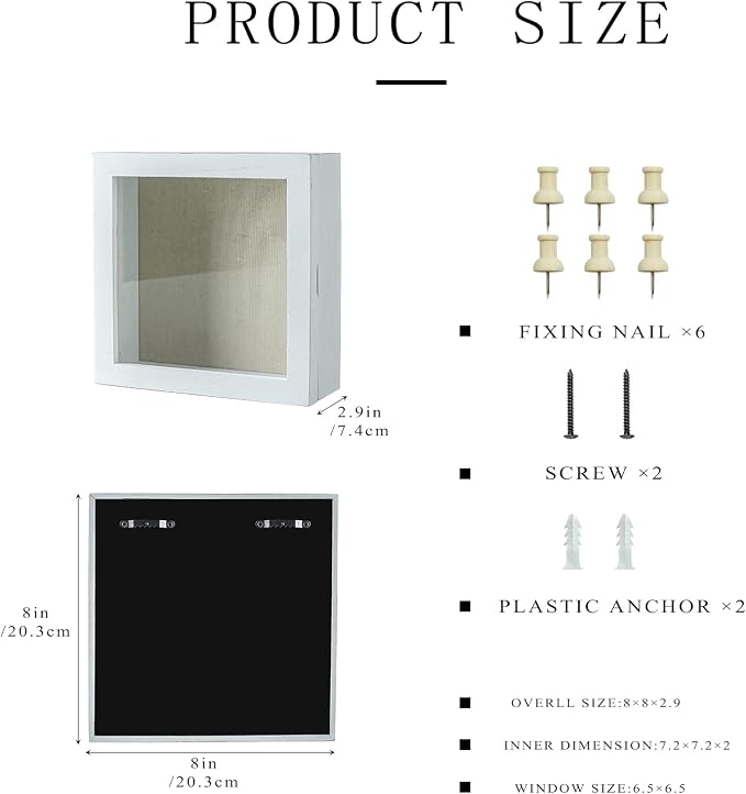 Freezing point Shadow Box Frame 8x8 Shadow Boxes Display Case - Image 5
