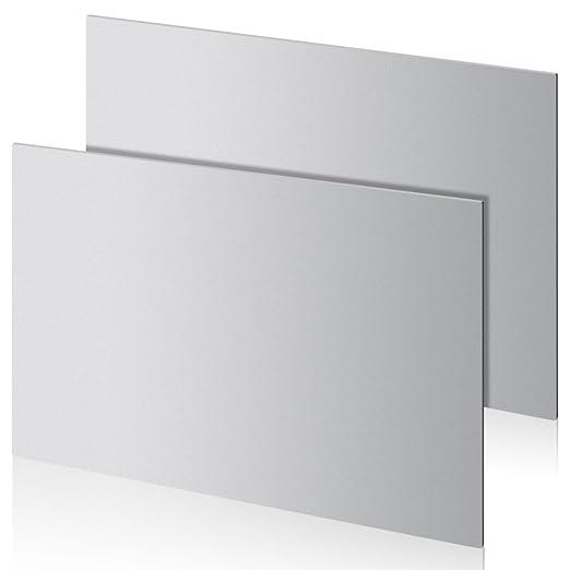 2 Pcs 18 Gauge Steel Sheet Metal 12" x 9" Cold Rolled Steel Plate, Weldable Metal Sheets for Professional, Industrial, DIY Use