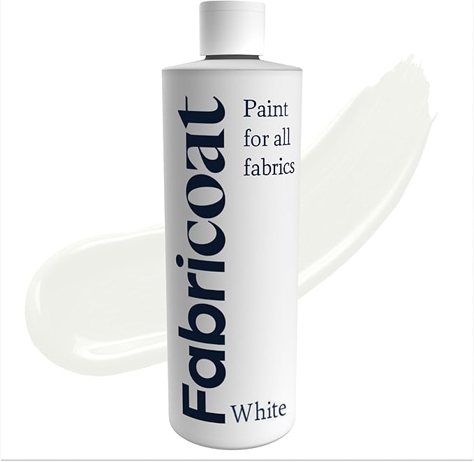 Fabricoat White Fabric Upholstery Paint & Dye | 250ml / 8.5 fl oz | White by Fabricoat