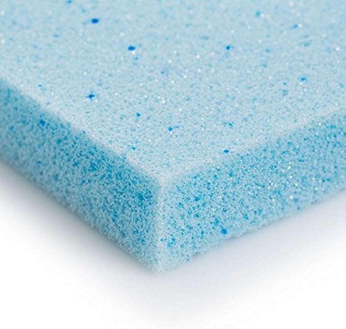 FoamRush 2"x 24" x 24" Gel Cooling Memory Square Foam Cushion, Upholstery Foam, Seat Replacement, Upholstery Sheet, Wheelchair Seat Cushion Replacement, Made in USA