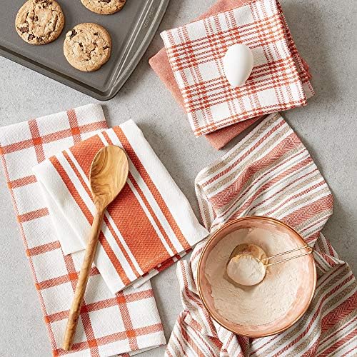 DII Assorted Woven, Kitchen Dishtowel Set, 5 Piece - Image 3