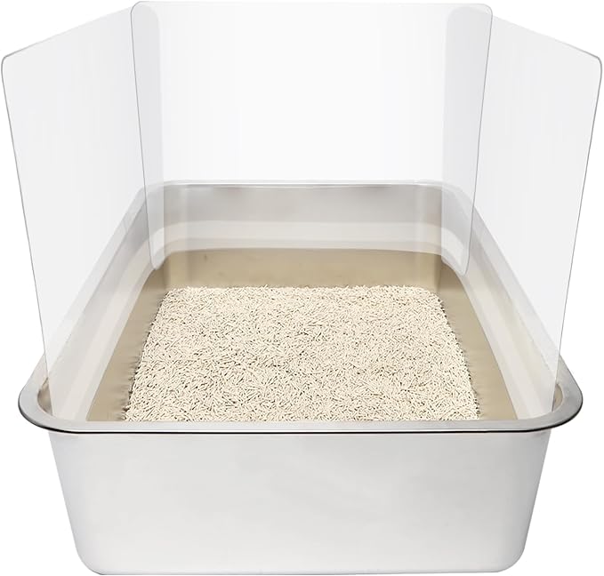 12PCS Cat Litter Box Pee Shields, Transparent Easy Clean Splash Guard by Allcomersarefriends