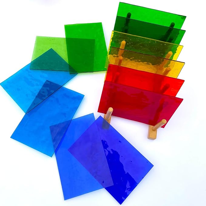 LITMIND 12 Sheets Transparent Texture Stained Glass Variety Pack, 6 x 4 Inch - Image 3