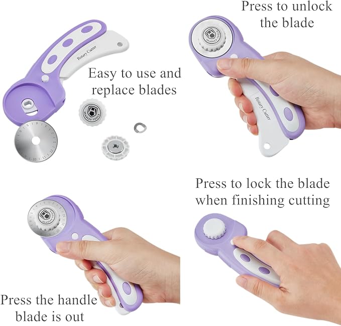 Headley Tools Rotary Cutter Set - 45mm Fabric Cutter - Image 2