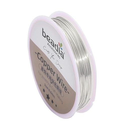 Silver Copper Wire 0.6mm Bead Cord for Bracelet Necklace Charm Beading Jewelry Making 16yard