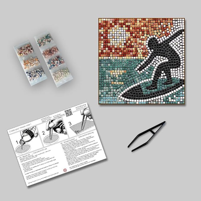 Get Creative with Our Adult Mosaic Hobby Kit, A 7-inch Square Shape Surfer - Image 2