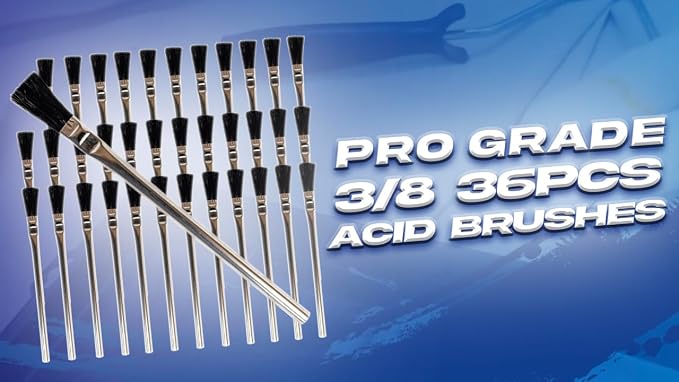 Pro Grade Acid Brushes, 3/8 Inch Flux Brush - Image 8