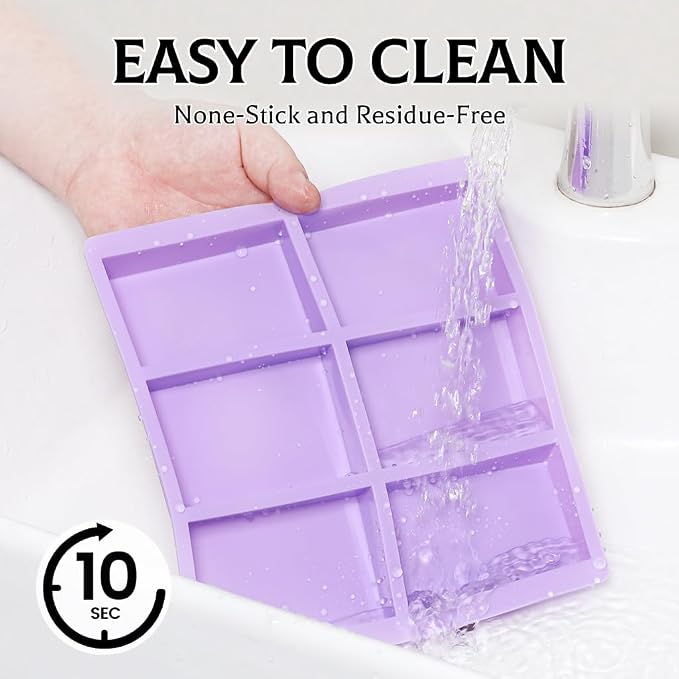 SJ Silicone Soap Molds 3 Packs, Rectangle Soap Molds - Image 7