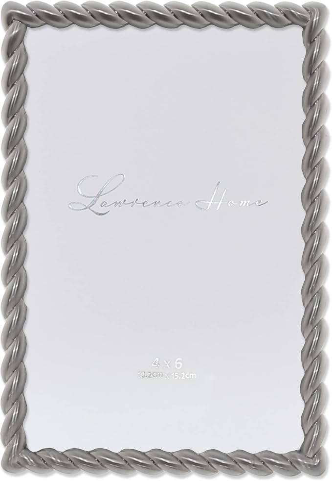 Lawrence Frames Metal Frame, Rope Design, Brushed Nickel by LawrenceFrames