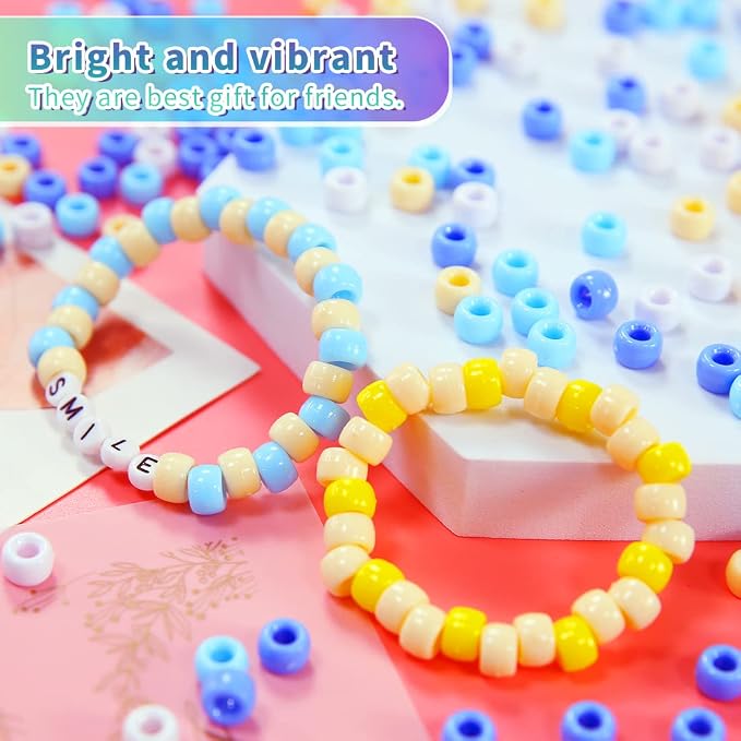 IOOLEEM 4000pcs Pony Beads, 11 Colors, Bulk Beads - Image 6