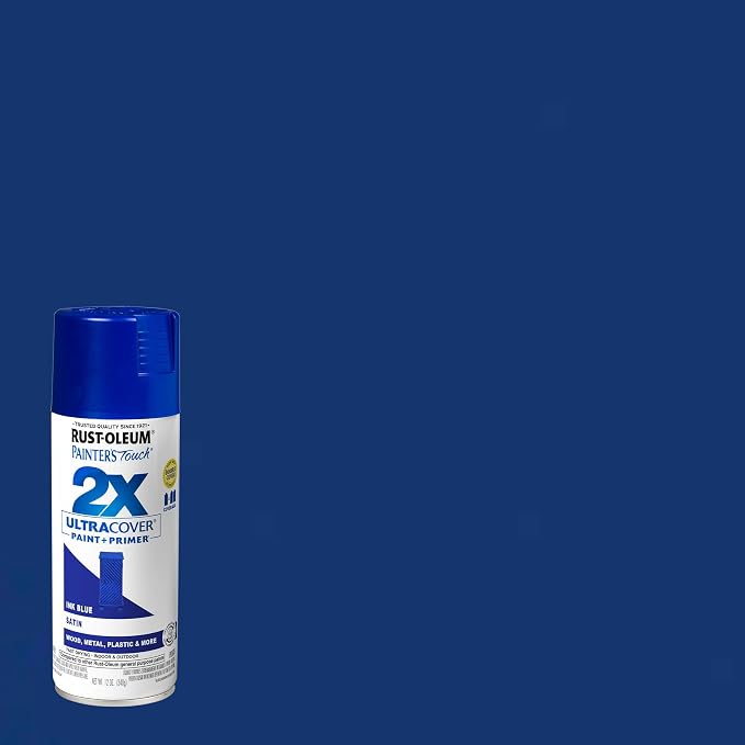 Rust-Oleum Painter's Touch 2X Ultra Cover Spray Paint, Satin Ink Blue | Indoor - Image 2