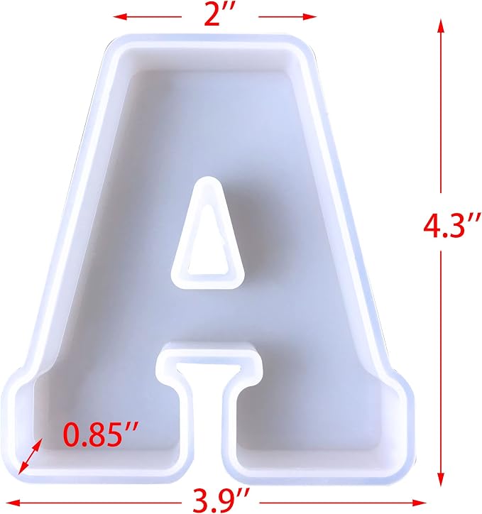4 inch 26 Pack English Letter Silicone Mold - Image 4