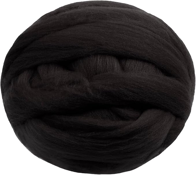 JeogYong Needle Felting Wool, 7.05oz Wool Roving Chunky Wool Yarn, Coffee Wool by JeogYong