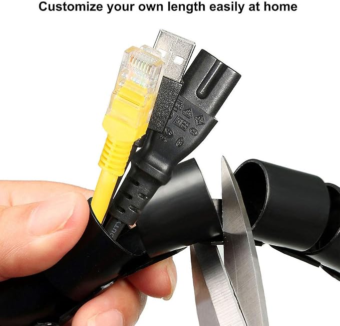 uxcell 11mm Flexible Spiral Cable Wrap Wire Cord Wraps Computer Manage Cord - Image 2
