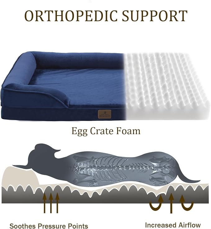Bedfolks Orthopedic Dog Bed XL, Waterproof Dog Sofa Bed - Image 2