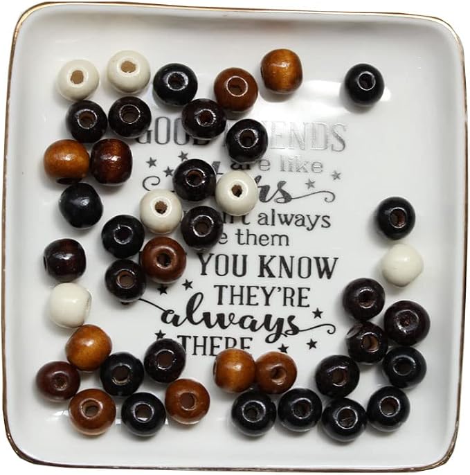 400Pcs Large Hole Wood Beads, BetterJonny Natural Wooden Spacer Beads Bulk - Image 6