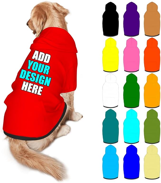 Custom Dog Clothes with Photo Name Logo Personalized Dog Sweaters by Mynvzrk