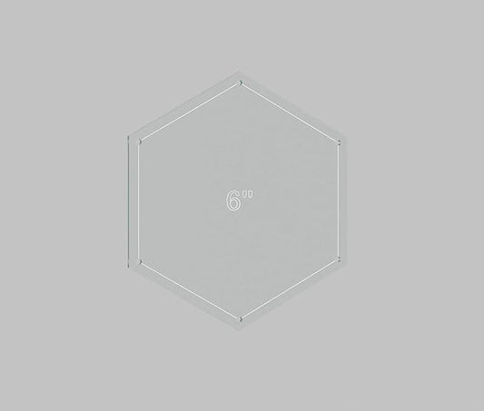 Hexagon Quilting Template Set - 6" with 1/4" Seam Allowance - Durable Acrylic Templates for Quilting, Patchwork, Crafting, & Sewing Projects - Clear Templates for Accurate Designing