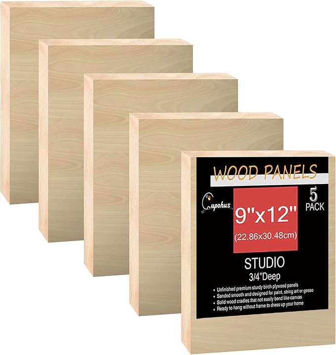 Cupohus Unfinished Birch Wood Boards Canvas by Cupohus
