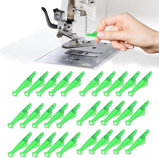 Fish Mouth Needle Threader for Sewing Machine, Quick Sewing Needle Threader Tool, Fish Type Sewing Machine Needle Threader, Sewing Threaders for DIY and Sewing Machine (Green)