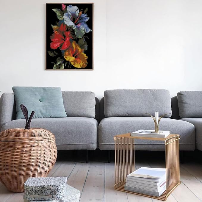 Flowers Stamped Cross Stitch Kits Flowers Cross Stitch Patterns, Dimensions - Image 3