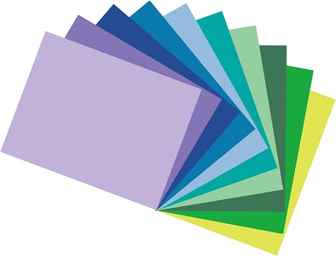 Tru-Ray Heavyweight Construction Paper, Cool Assorted Colors, 50 Sheets & - Image 3