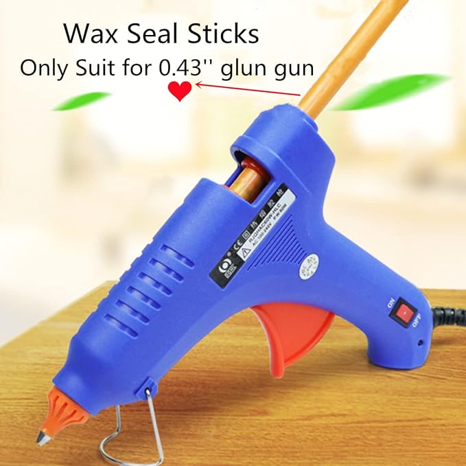 Gray Blue Wax Sealing Sticks, ONWINPOR 10pcs Glue Gun Wax Seal Sticks for Wax Seal Stamp, Melting Wax Seal Sticks for 0.43'' Glue Gun Wax Sealing Sticks (Gray Blue)