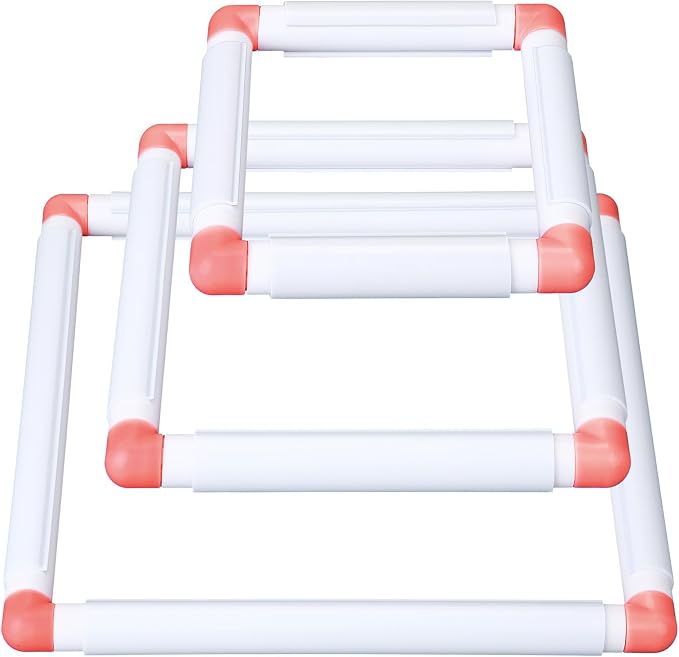Janinka Embroidery Hoop 3 Pcs Cross Stitch Hoops and Frames White Rectangular by Janinka