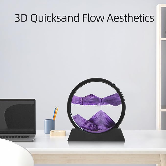 Moving Sand Art Liquid Motion, 3D Deep Sea Sandscape Color Quicksand Decor - Image 4