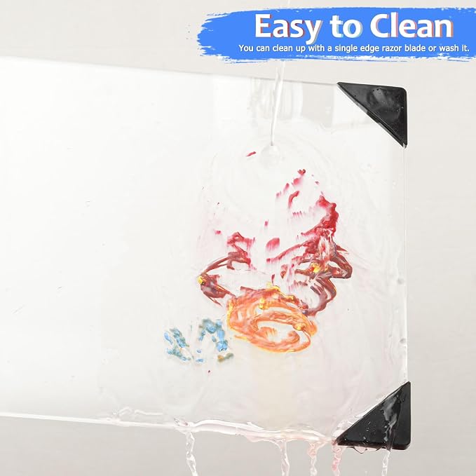 Glass Palette for Oil Painting, 12 x 9 Inches, Ultra Clear, Watercolor - Image 5