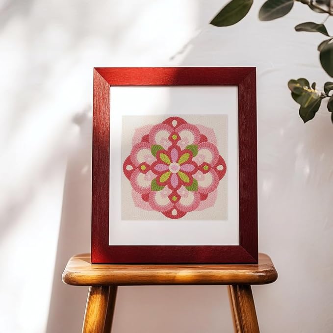 Doodlream Mandala Flower DIY Punch Needle Embroidery Kit - Image 6