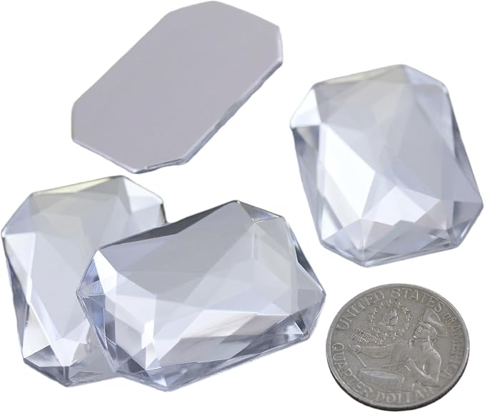 40X30mm Crystal A01 Flat Back Acrylic Octagon Jewels Pro Grade Individually by Allstarco