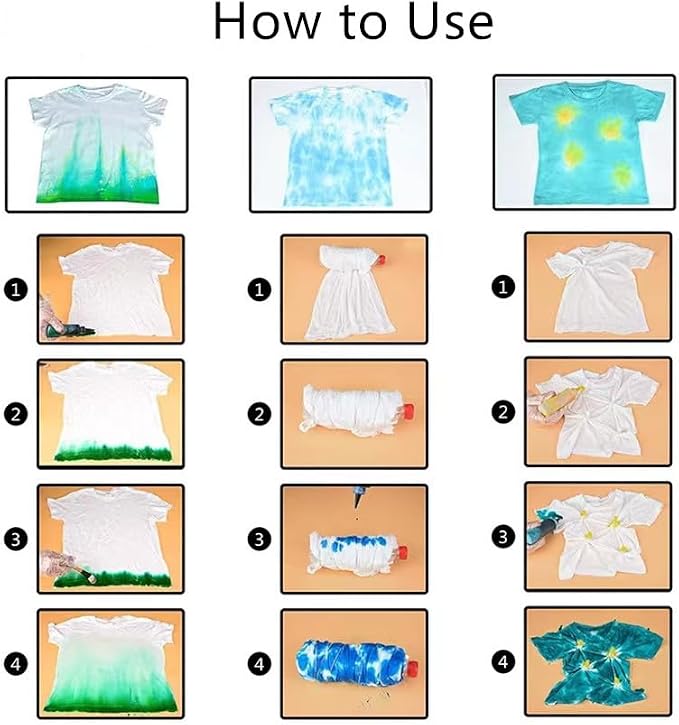 36 Colors Tie Dye Powder, Rainbow Tie Fabric Dye Powder - Image 6