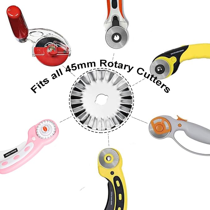 45mm Pinking Rotary Cutter Blades, Wavy Replacement Blade, Rotary Blades Refill - Image 3